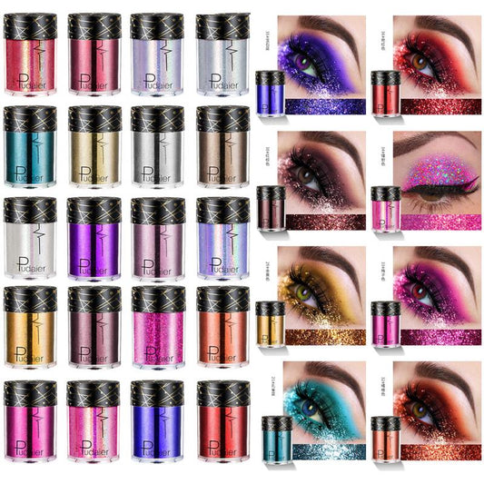 Beyprern 36 Colors Glitter Eyeshadow Waterproof Metallic Diamond Eyeshadow Palette Prismatic Powder Pigment Eye Makeup Cosmetic TSLM2